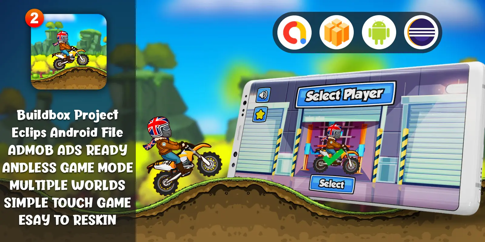 Moto Bike Race Climb - Buildbox Template (Ready to Publish!) 🏍️🔥